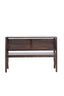 Console 119x41x80 cm YUKI mango wood chocolate brown+glass