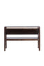 Console 119x41x80 cm YUKI mango wood chocolate brown+glass