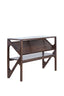Console 119x41x80 cm YUKI mango wood chocolate brown+glass