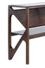 Console 119x41x80 cm YUKI mango wood chocolate brown+glass