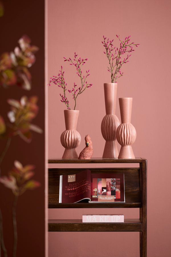 Console 119x41x80 cm YUKI mango wood chocolate brown+glass