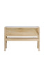Console 119x41x80 cm YUKI mango wood natural+glass
