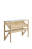 Console 119x41x80 cm YUKI mango wood natural+glass