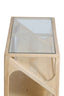 Console 119x41x80 cm YUKI mango wood natural+glass