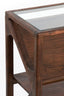 Console 119x41x80 cm YUKI acacia wood dark brown+glass