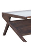 Coffee table 112x70x41 cm YUKI mango wood choco brown+glass
