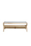 Coffee table 112x70x41 cm YUKI mango wood natural+glass