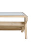 Coffee table 112x70x41 cm YUKI mango wood natural+glass