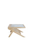 Coffee table 112x70x41 cm YUKI mango wood natural+glass