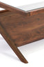 Coffee table 112x70x41 cm YUKI acacia wood dark brown+glass