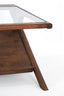 Coffee table 112x70x41 cm YUKI acacia wood dark brown+glass