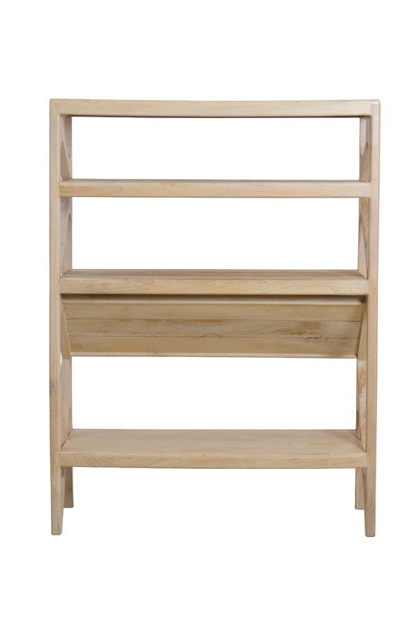 Cabinet open 120x40x160 cm YUKI mango wood natural