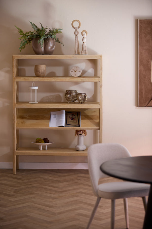 Cabinet open 120x40x160 cm YUKI mango wood natural