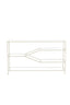Console 140x35x80 cm AINO glass clear+cream