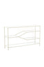 Console 140x35x80 cm AINO glass clear+cream