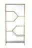 Cabinet open 100x34x214 cm AINO glass smoked+antique bronze