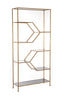 Cabinet open 100x34x214 cm AINO glass smoked+antique bronze
