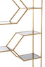 Cabinet open 100x34x214 cm AINO glass smoked+antique bronze