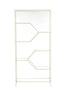 Cabinet open 100x34x214 cm AINO glass clear+cream