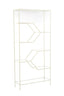 Cabinet open 100x34x214 cm AINO glass clear+cream