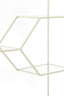 Cabinet open 100x34x214 cm AINO glass clear+cream