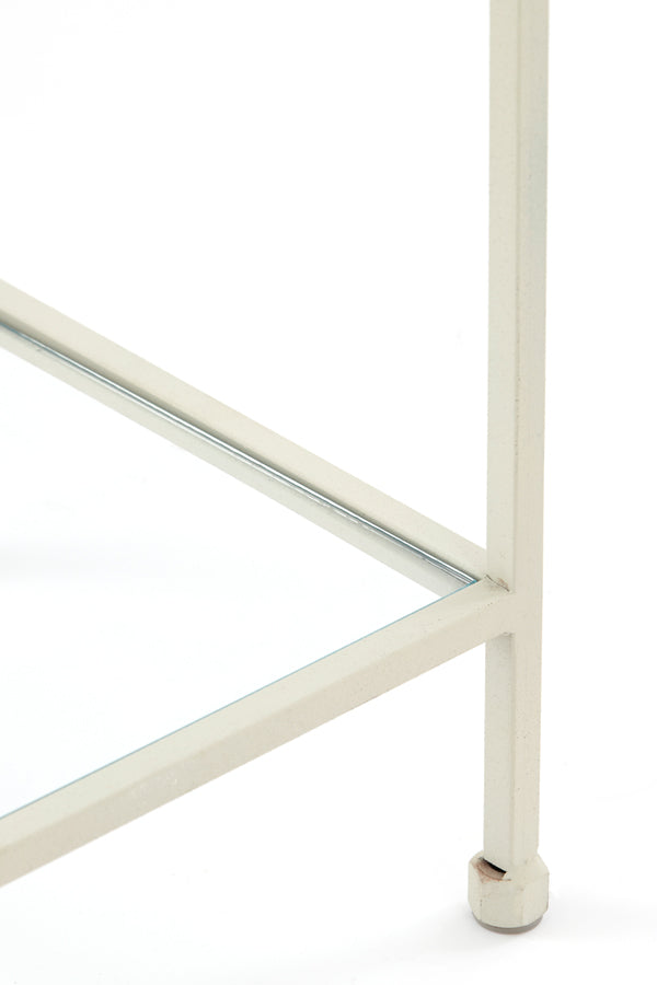 Cabinet open 100x34x214 cm AINO glass clear+cream
