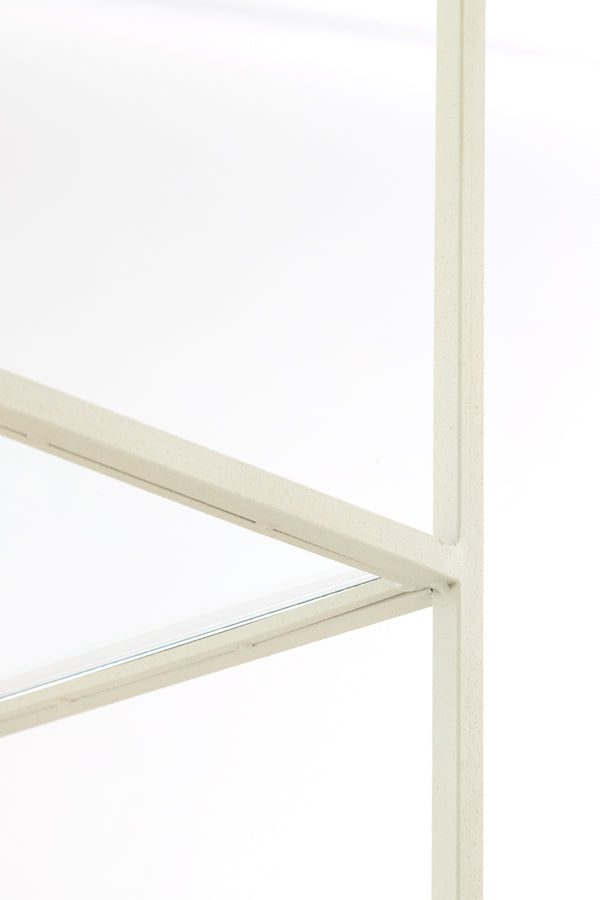 Cabinet open 100x34x214 cm AINO glass clear+cream