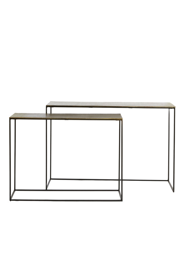 Console S/2 max 119,5x30,5x78,5 cm ZAYN antique bronze+black