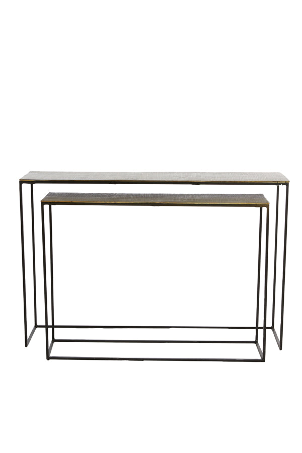 Console S/2 max 119,5x30,5x78,5 cm ZAYN antique bronze+black