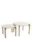 Coffee table S/2 65x39+76x44 cm KANAE travrt sand+ant brnz