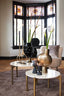 Coffee table S/2 65x39+76x44 cm KANAE travrt sand+ant brnz