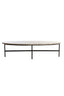 Coffee table 140x65x35 cm LOES marble brown-black