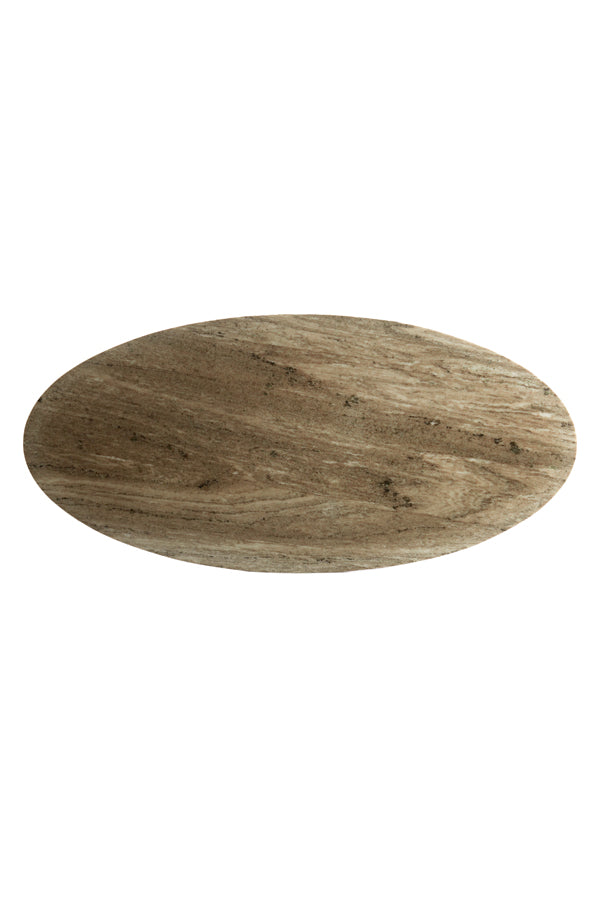 Coffee table 140x65x35 cm LOES marble brown-black