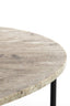 Coffee table 140x65x35 cm LOES marble brown-black