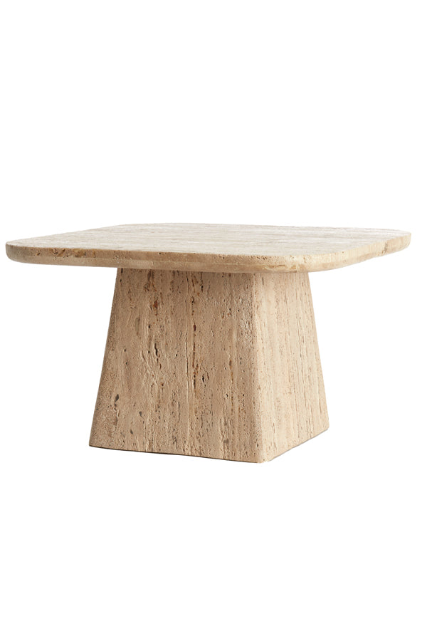 Coffee table 60x60x36 cm KEPAMI travertine sand