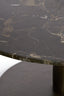 Coffee table 76x36 cm PAZO dark brown marble+dark brown