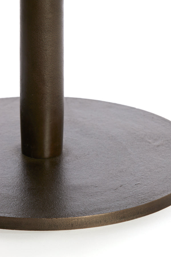 Coffee table 76x36 cm PAZO dark brown marble+dark brown