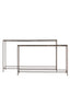 Console S/2 120x21x72+140x25x82 cm MORENA brwn marbl+brwn