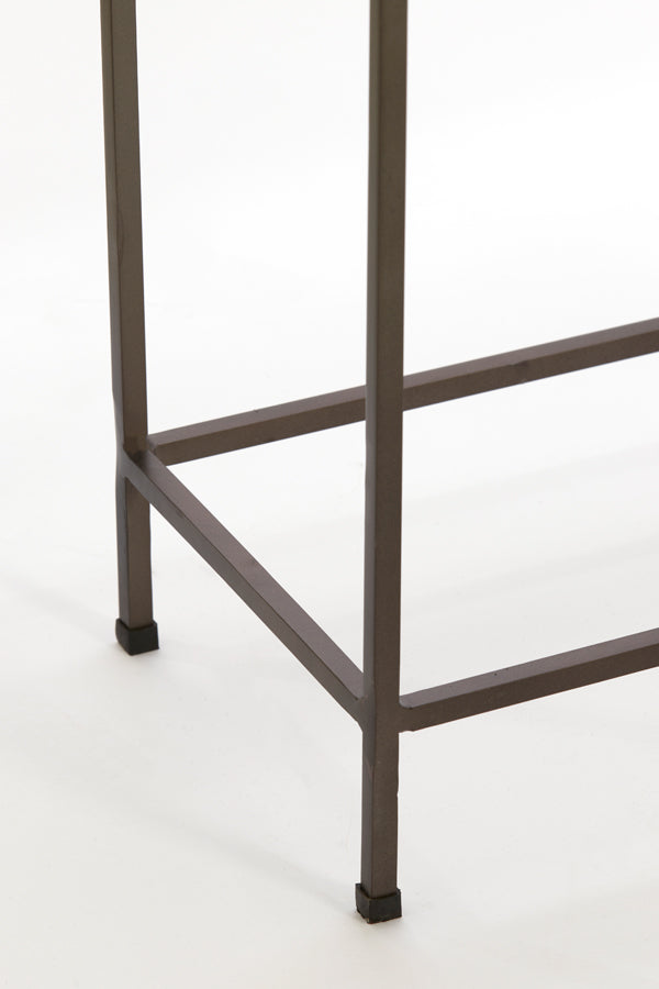 Console S/2 120x21x72+140x25x82 cm MORENA brwn marbl+brwn