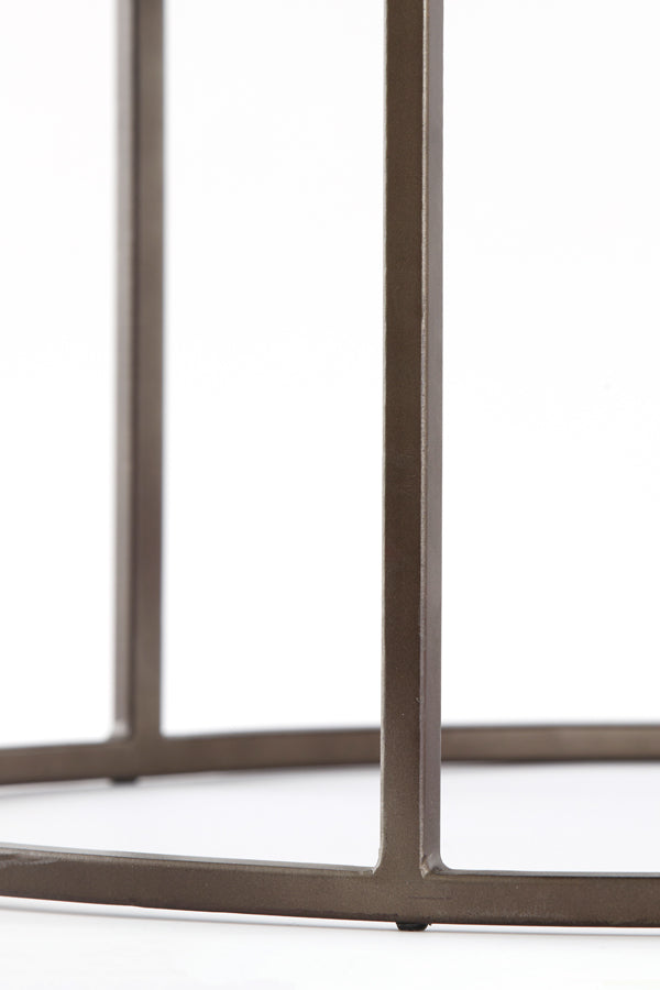 Coffee table S/2 61x37+76x41 cm TALCA dark brown