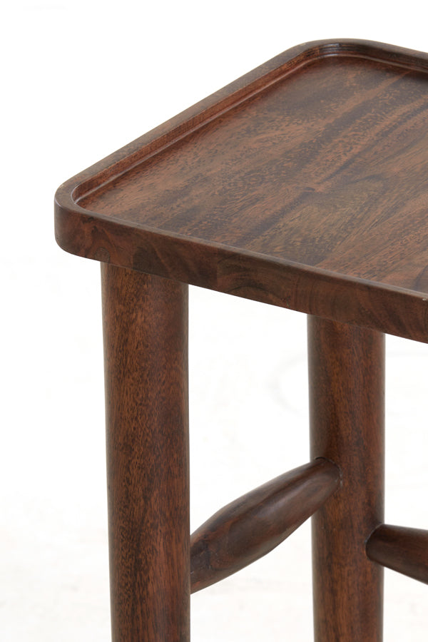 Pillar 42x42x100 cm QIANO acacia wood brown