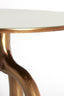 Coffee table 65x44 cm MELLO shiny brown bronze+glass taupe