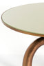 Coffee table 76x40 cm MELLO shiny brown bronze+glass taupe