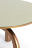 Coffee table 76x40 cm MELLO shiny brown bronze+glass taupe