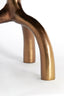 Coffee table 76x40 cm MELLO shiny brown bronze+glass taupe
