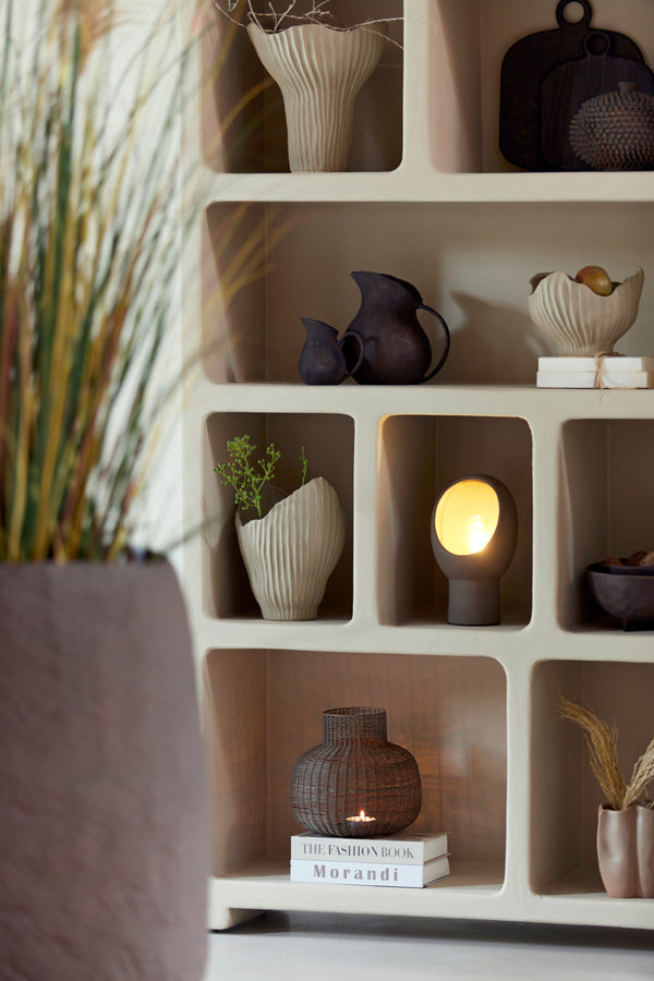 Cabinet 110x35x190 cm NAHUA beige