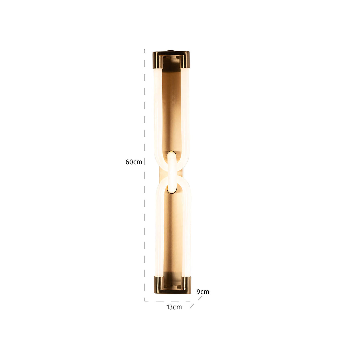 Wall lamp Lysa brushed gold