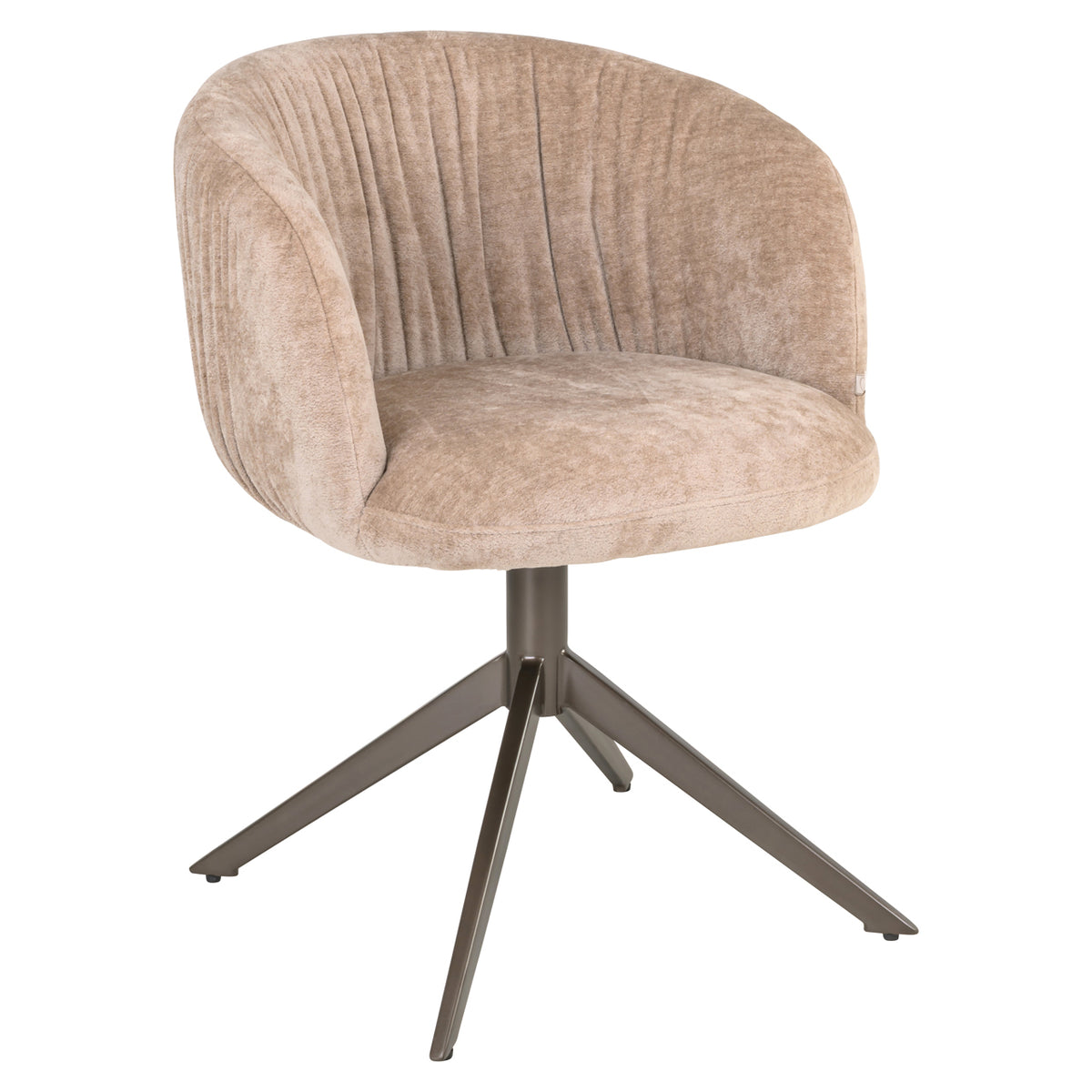 Dining chair Cassi sand soft swivel