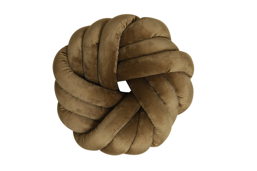 Cushion 33x33 cm KNOT velvet caramel