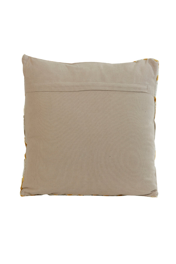 Cushion 45x45 cm JEMBANA velvet sand+ocher yellow